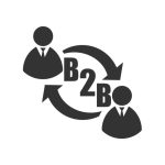 b2b icon. Vector illustration. Eps 10.